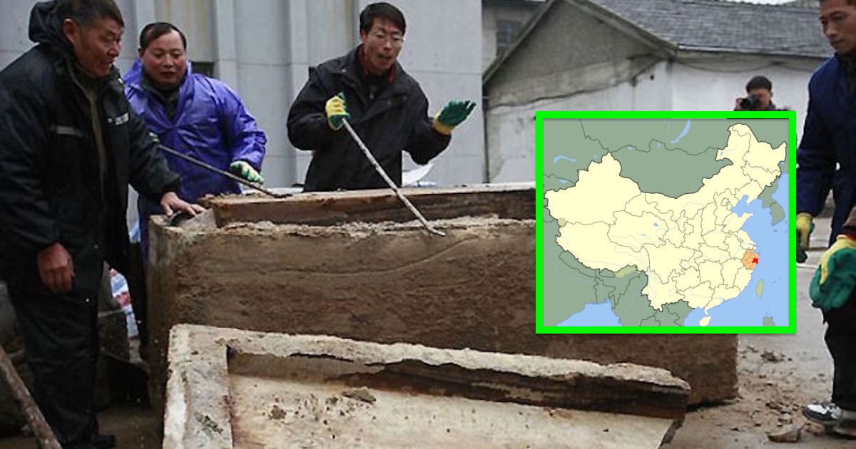 Chinese Road Workers Discover A Historical Relic During Their Road Renovations
