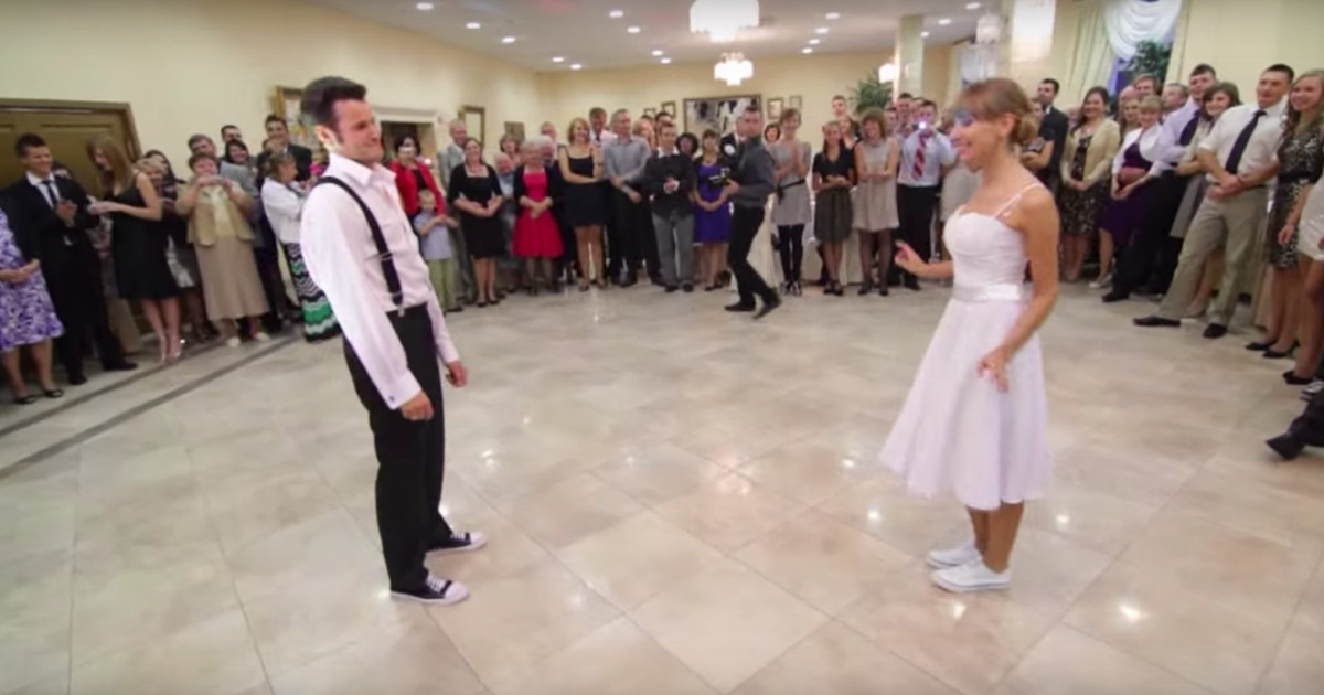 Bride and Groom Wow Wedding Guests With Swing Dance Routine