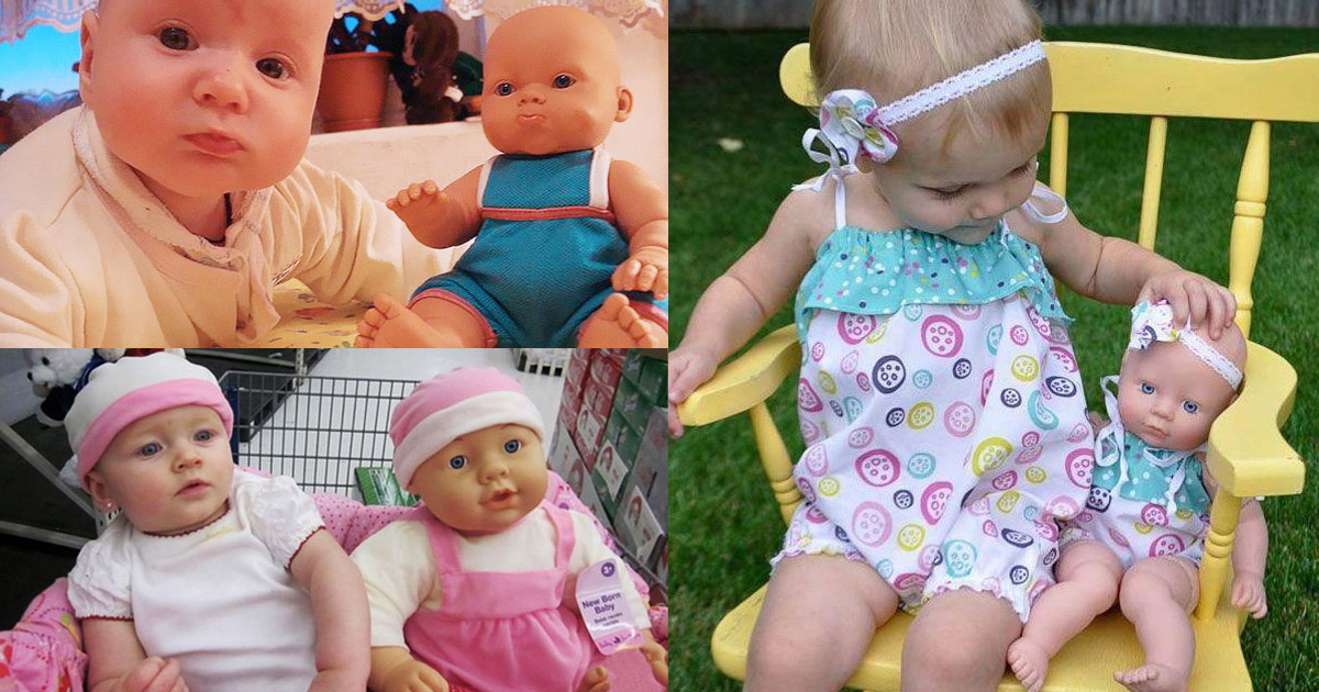 20 Adorable Toddlers Who Look Identical To Their Dolls