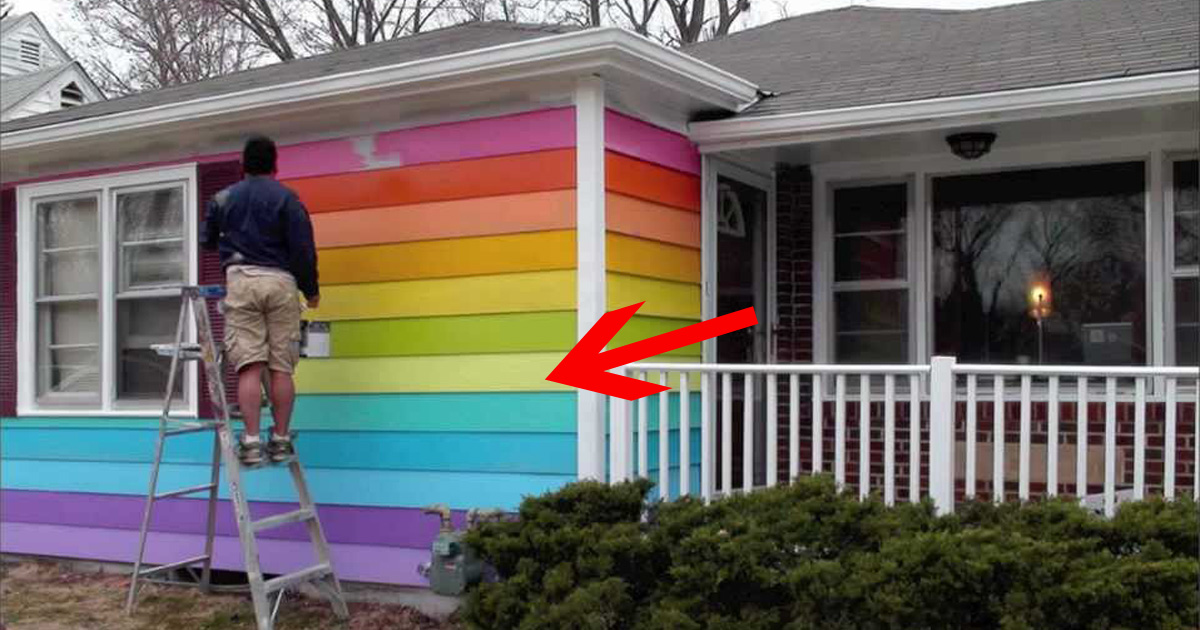 Man Buys And Paints A House Every Color Of The Rainbow Right Nextdoor To A Homophobic Church