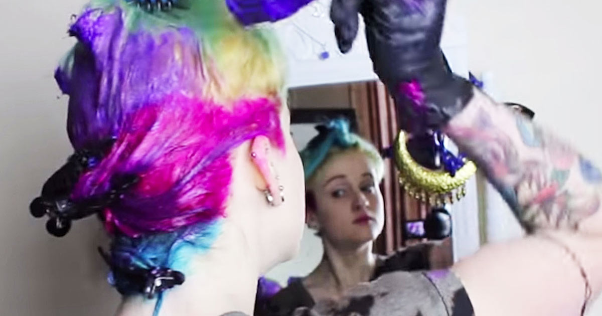 She Creates A Cosmic Rainbow Hair Tutorial That's Totally Out Of This World