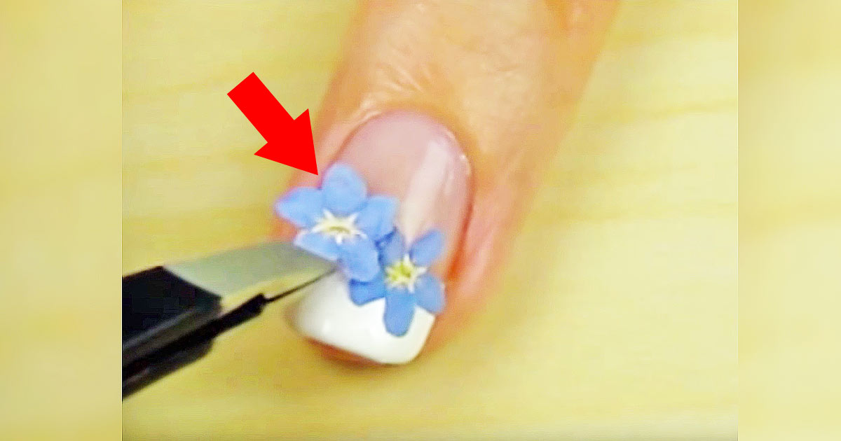 Easy Nail Tutorial That Actually Uses Real Flowers!