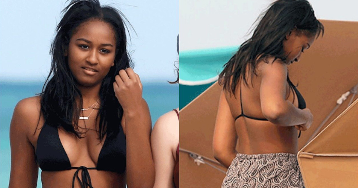 Sasha Obama Is A Vision Of Beauty On The Beach On Her Vacation In Miami