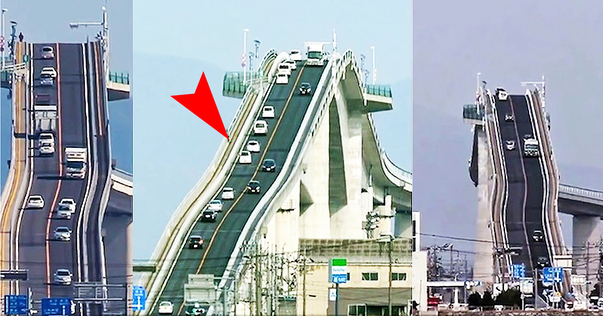 Optical Illusion Bridge In Japan That Looks Like A Total Nightmare To Cross