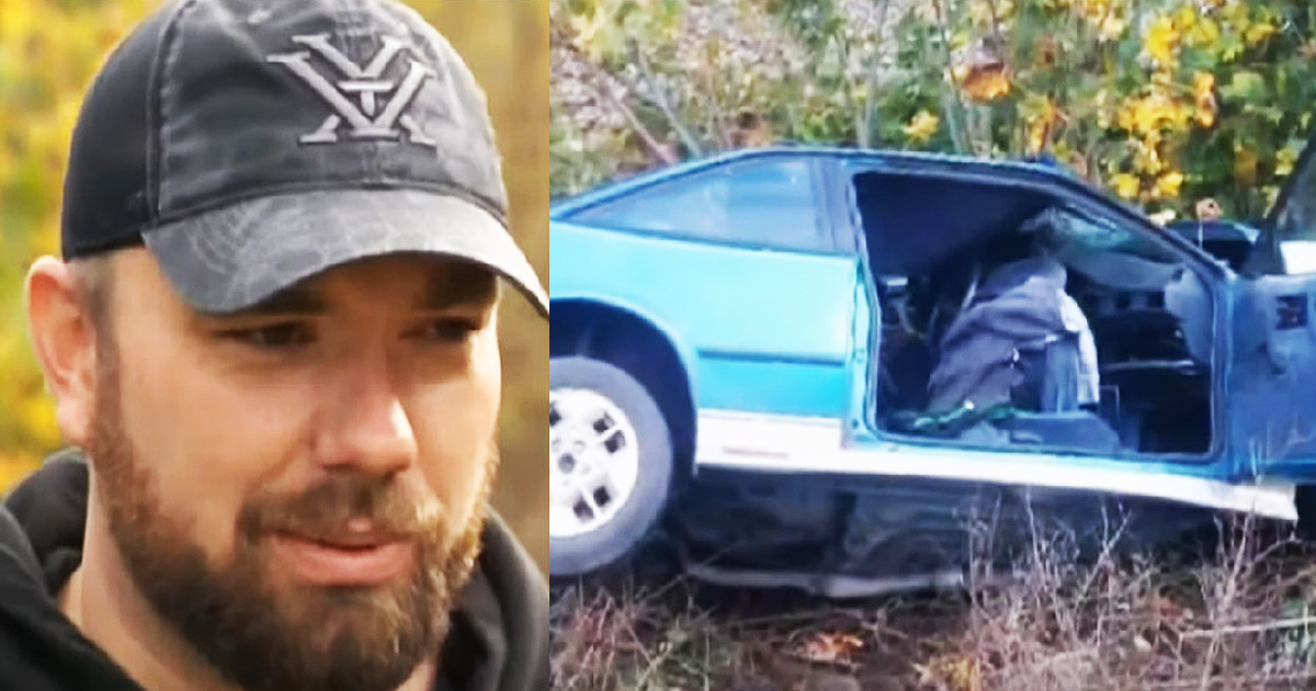 Tow Truck Driver Stops To Help Stalled Car, But Looks Into The Bushes To Discover A Totaled Car