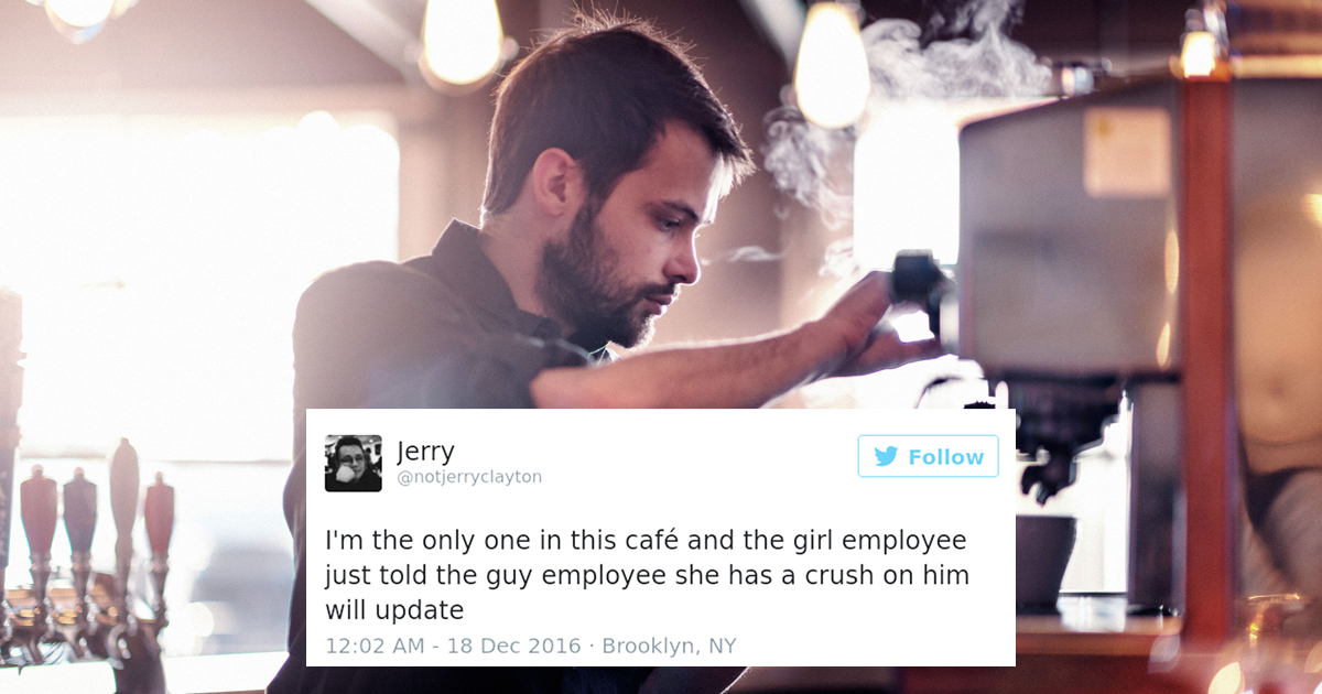 Girl Tells Coworker She Has A Huge Crush On Him And This Customer Secretly Live Tweeted The Whole Thing