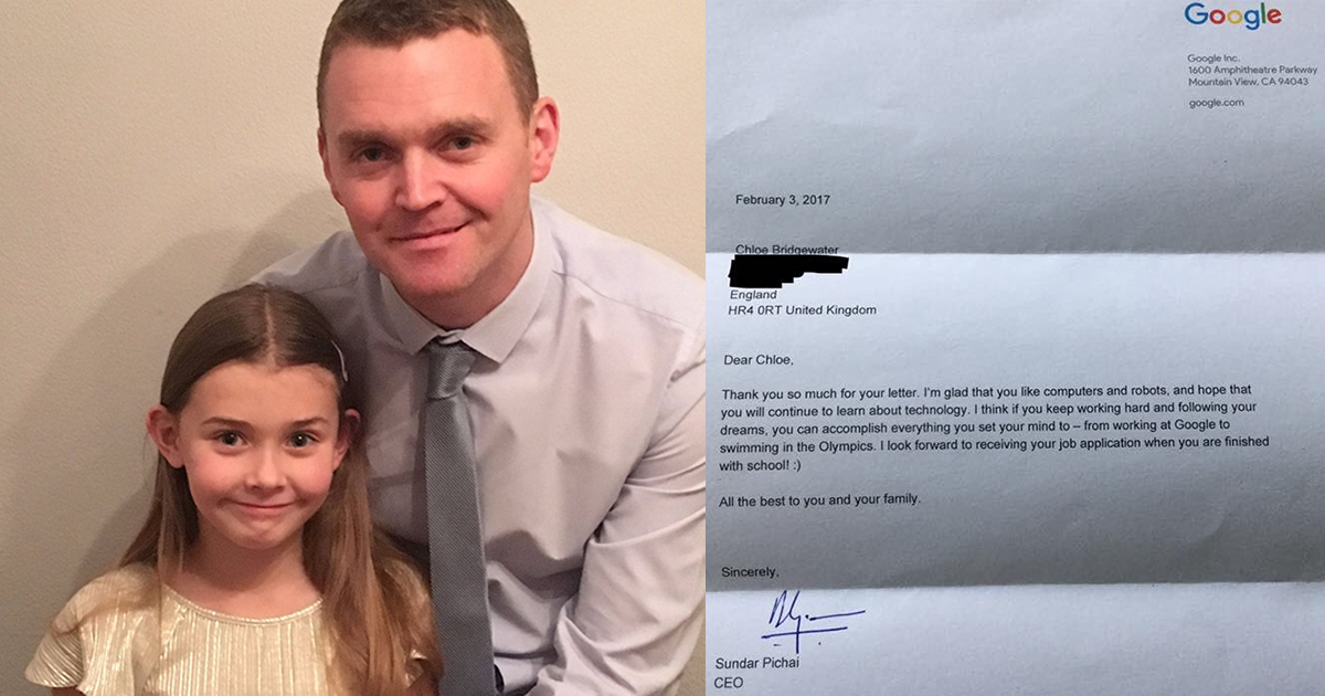 7-Year-Old UK Girl Writes To Google Asking For A Job And Gets An Incredible Response