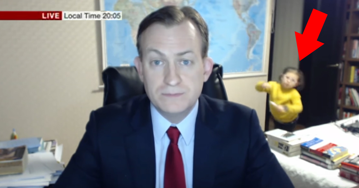 Man In The Middle Of Serious BBC Interview Is Hilariously Ambushed By His Toddler 