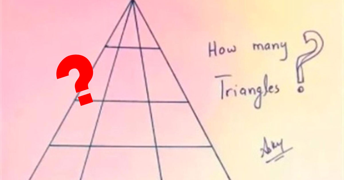 Will You Be The First To Correctly Identify The Number Of Triangles In The Photo?