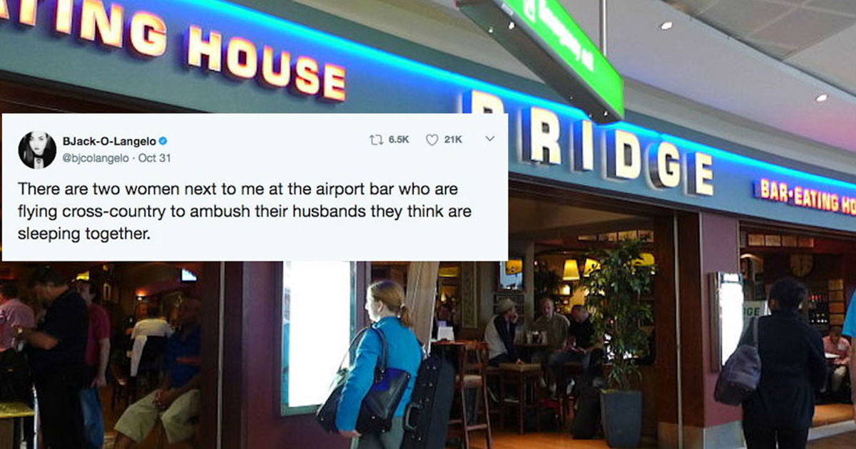 She Hears Two Women At An Airport Bar Plotting To Expose Their Cheating Husbands And Shares It Online