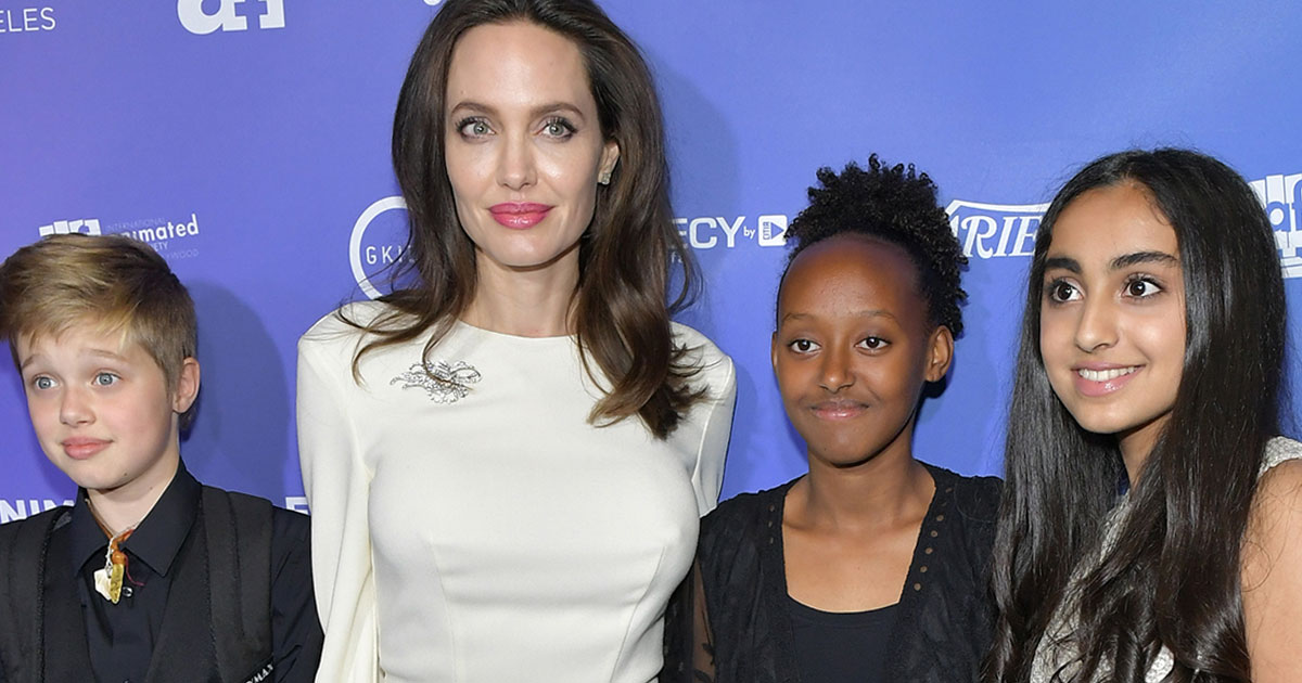Angelina Jolie Brings Her Daughters To The Red Carpet Premiere Of Her New Production