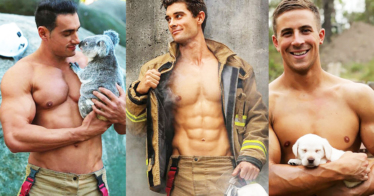 Gorgeous Australian Firefighters Pose With Animals For Charity, And The Pics Are So Hot It May Start A Wildfire!