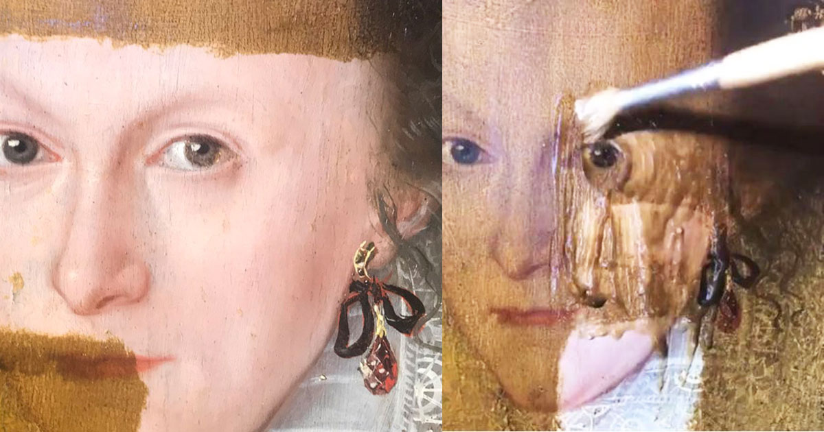 Art Dealer Removes The Varnish From A 200-Year-Old Painting And People Can't Believe Their Eyes