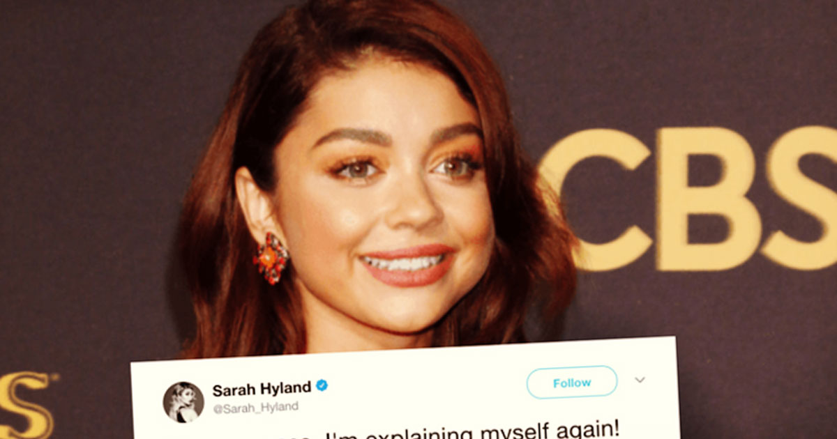 Sarah Hyland Defends Taking A ‘Naked’ Selfie With Her BF And Posting It To Instagram