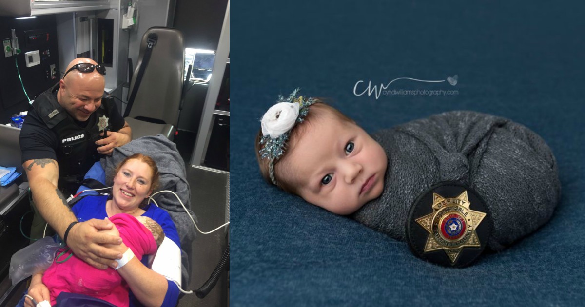 Newborn’s Police-themed Photoshoot Has A Great Story Behind It